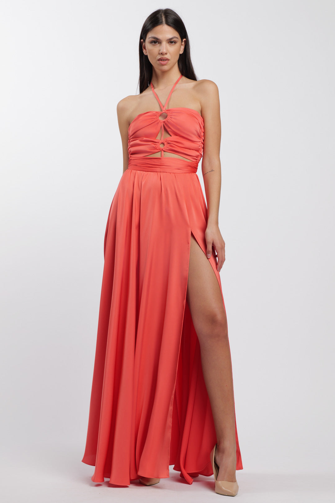 Rings Dress Coral