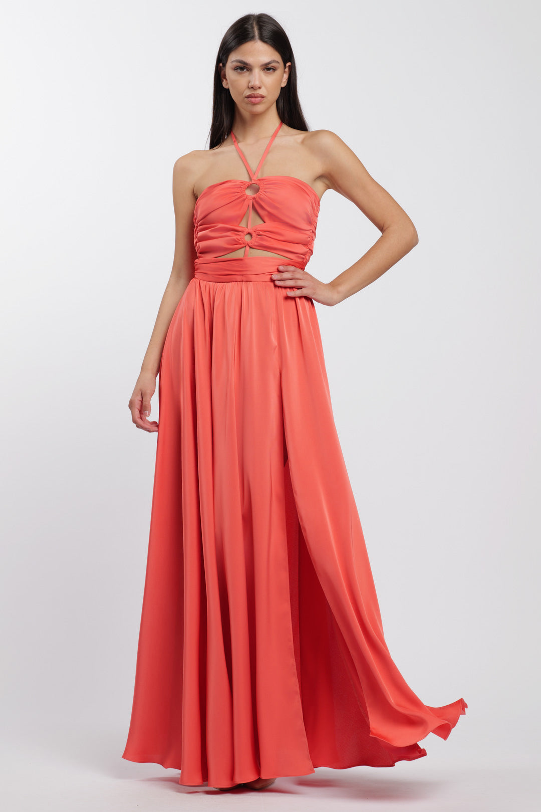 Rings Dress Coral