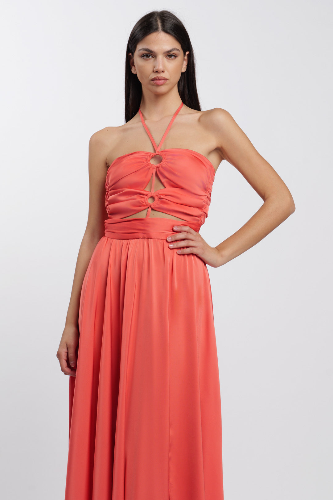 Rings Dress Coral