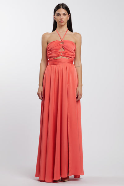 Rings Dress Coral