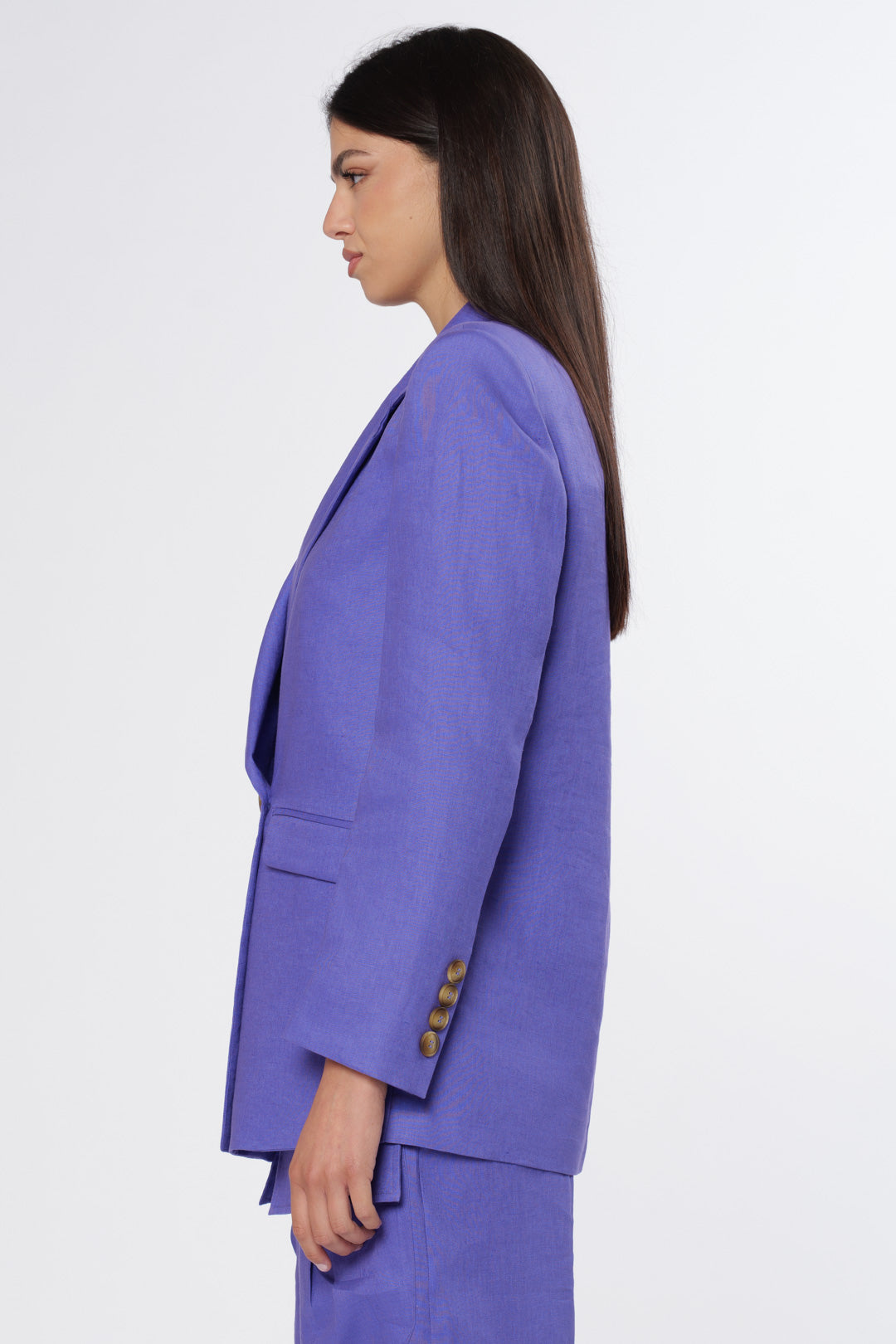 Purple Linen Blazer