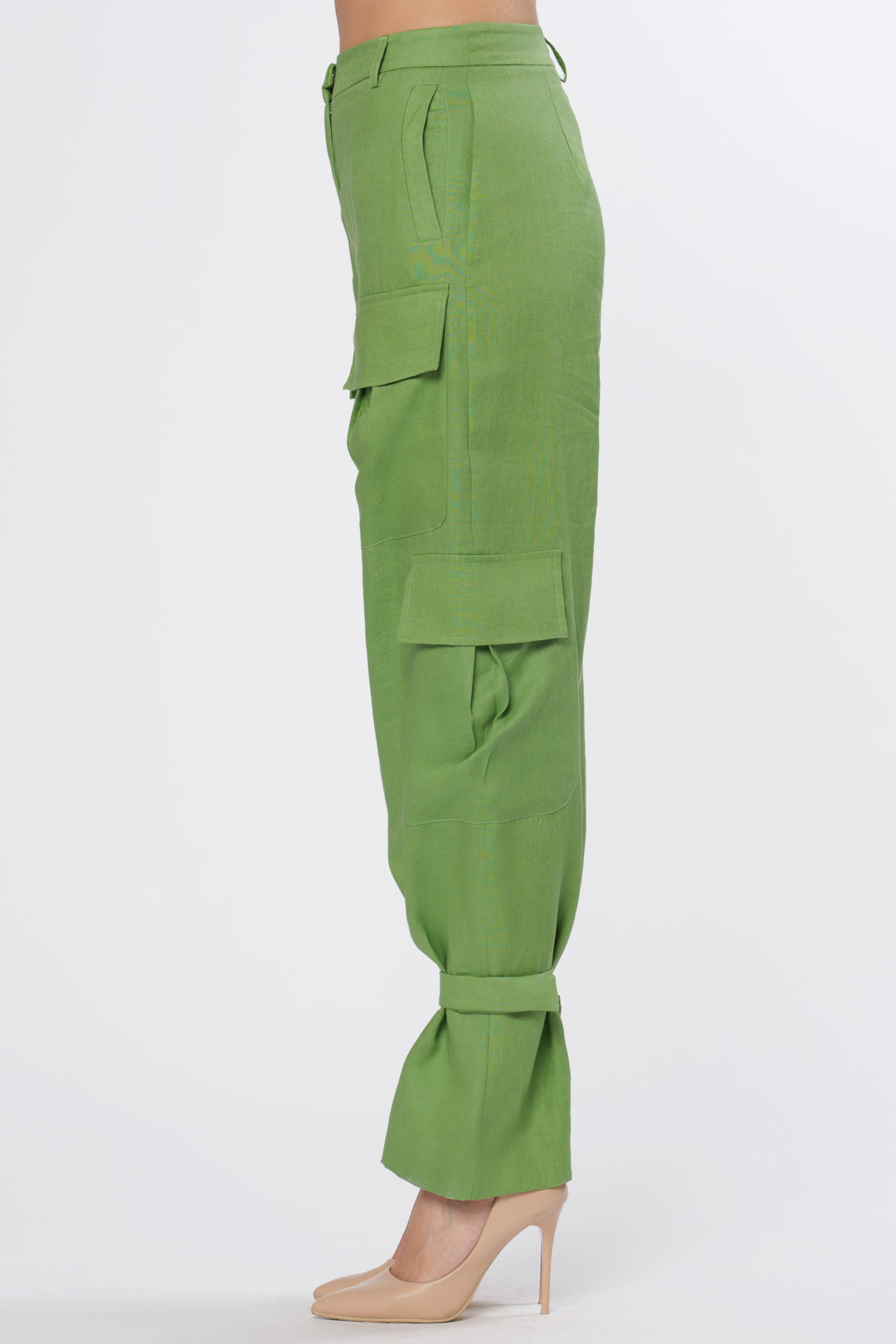 Cargo Pants Linen Olive