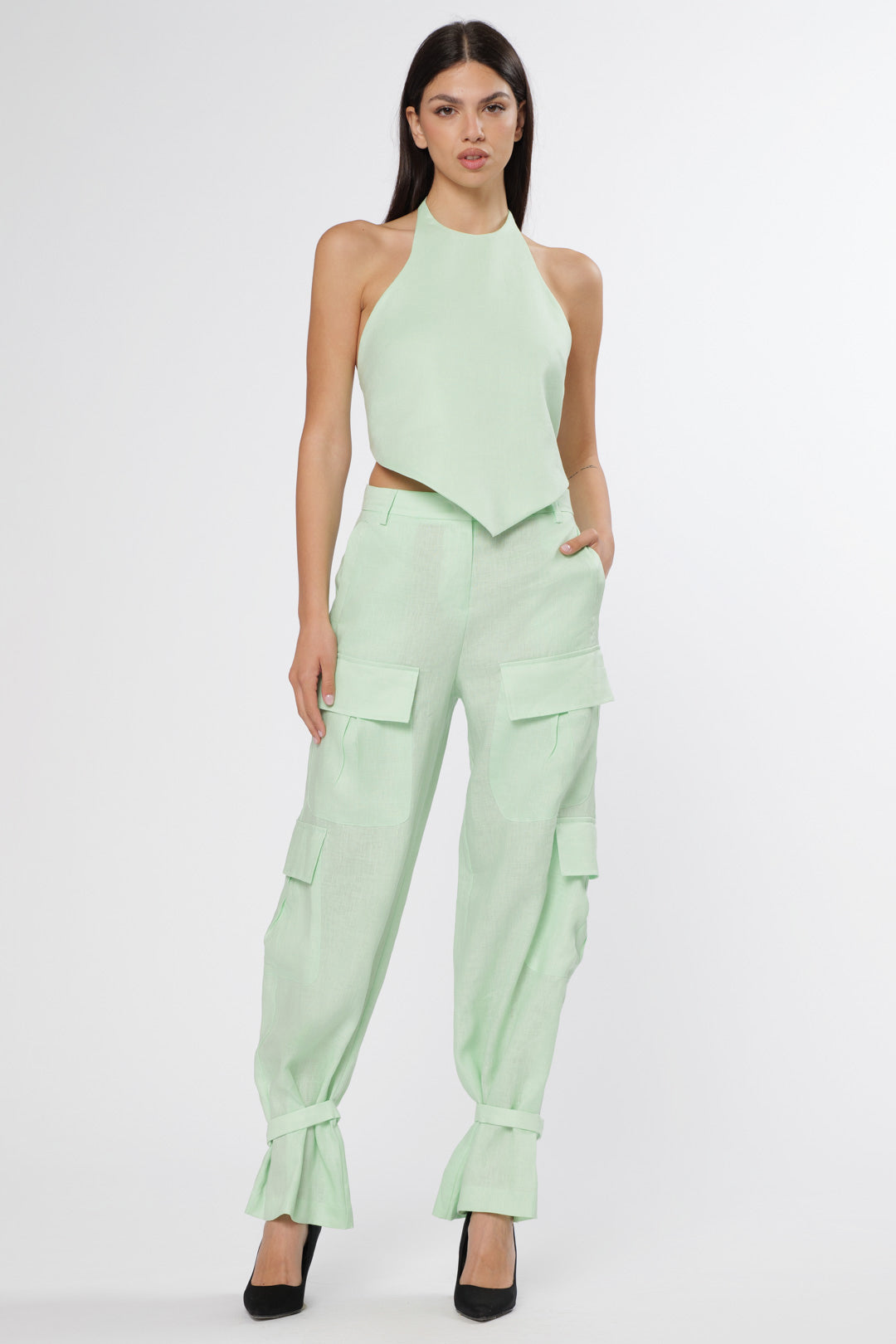 Mint Linen Top