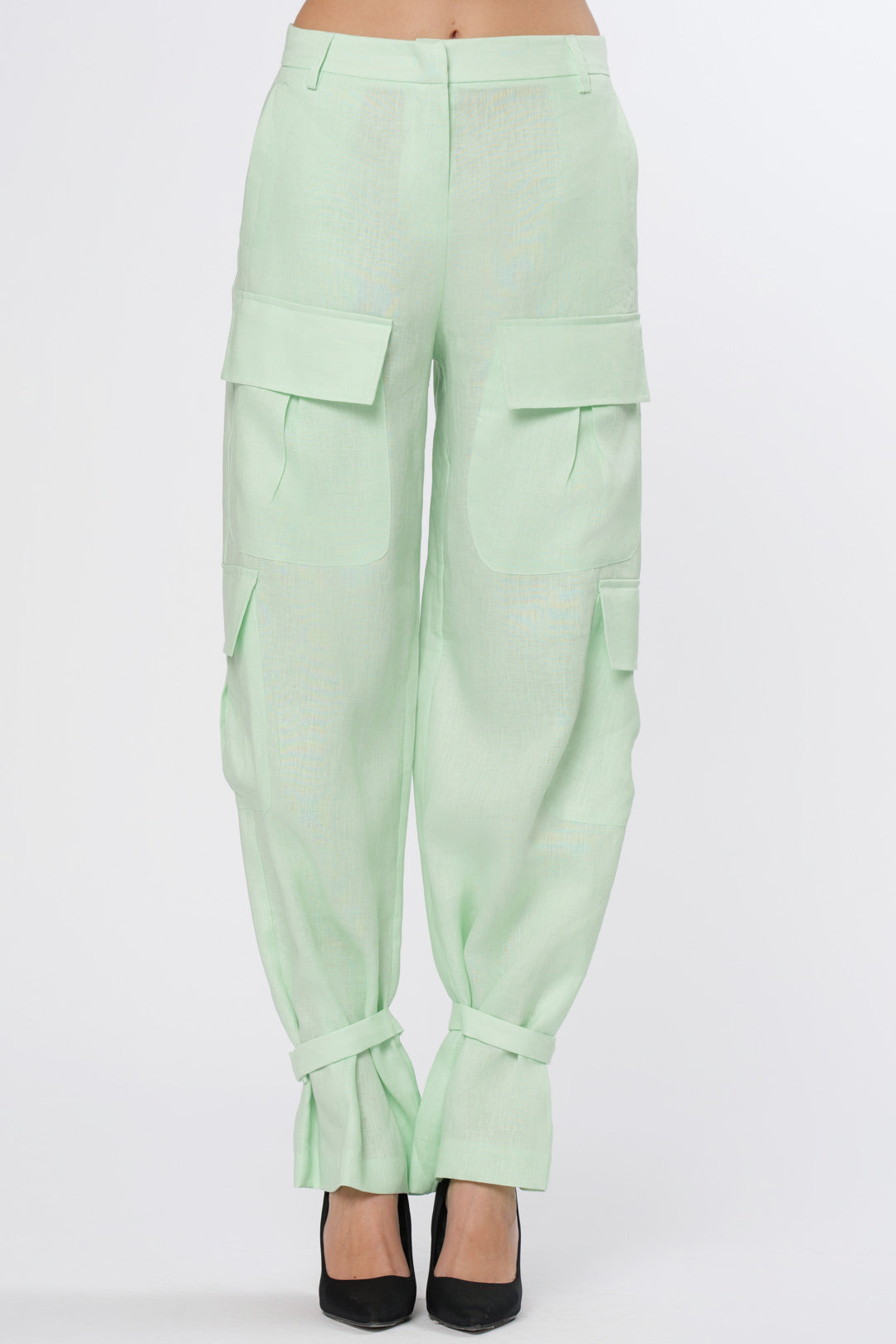 Cargo Pants Linen Mint