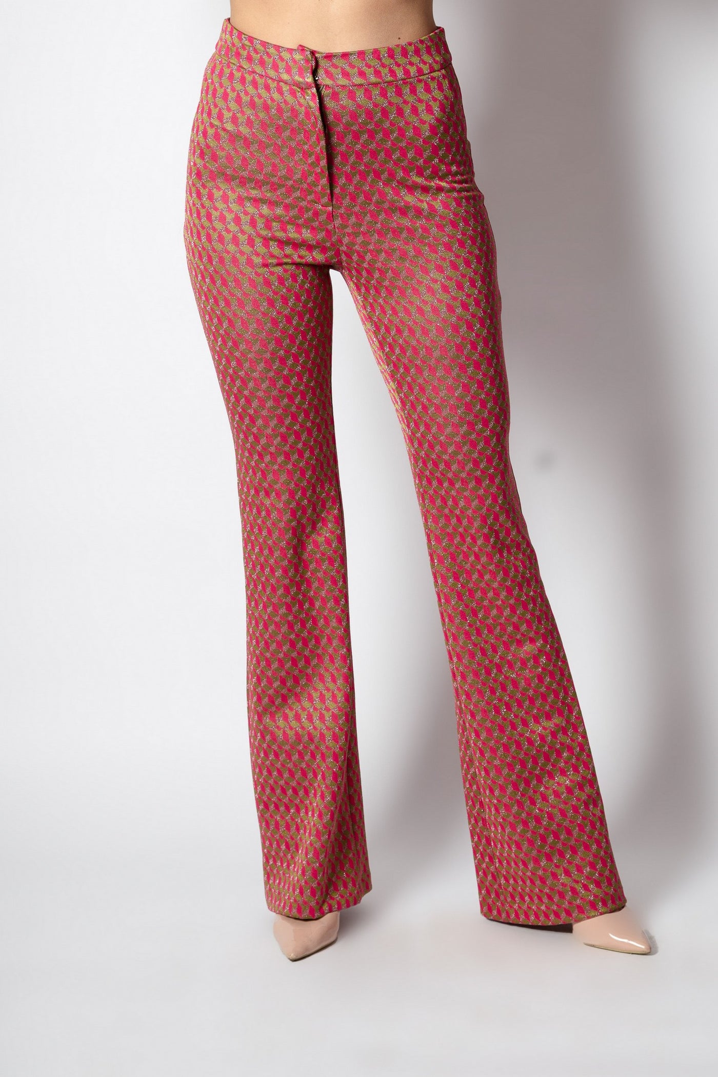 Jaquard half leg pants